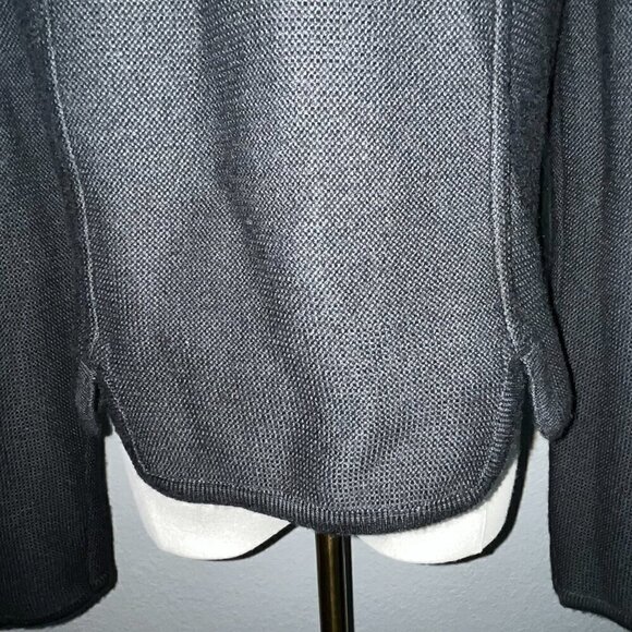 VINTAGE EUROPEAN Black Cardigan Sweater with Silver Decorative Buttons  No Label - Picture 8 of 10
